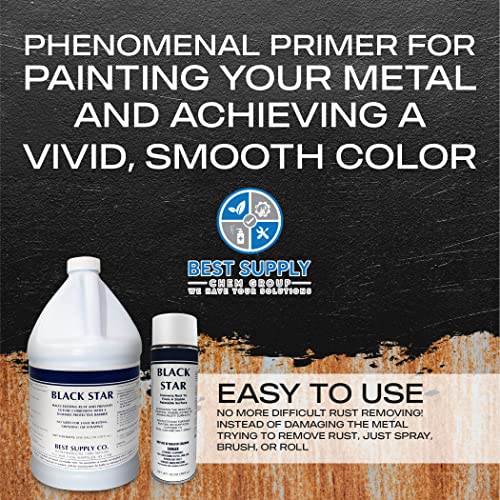 Black Star Rust Converter - Converts Rust On Any Steel Surface – 2 Aerosol Spray Cans #TOP6