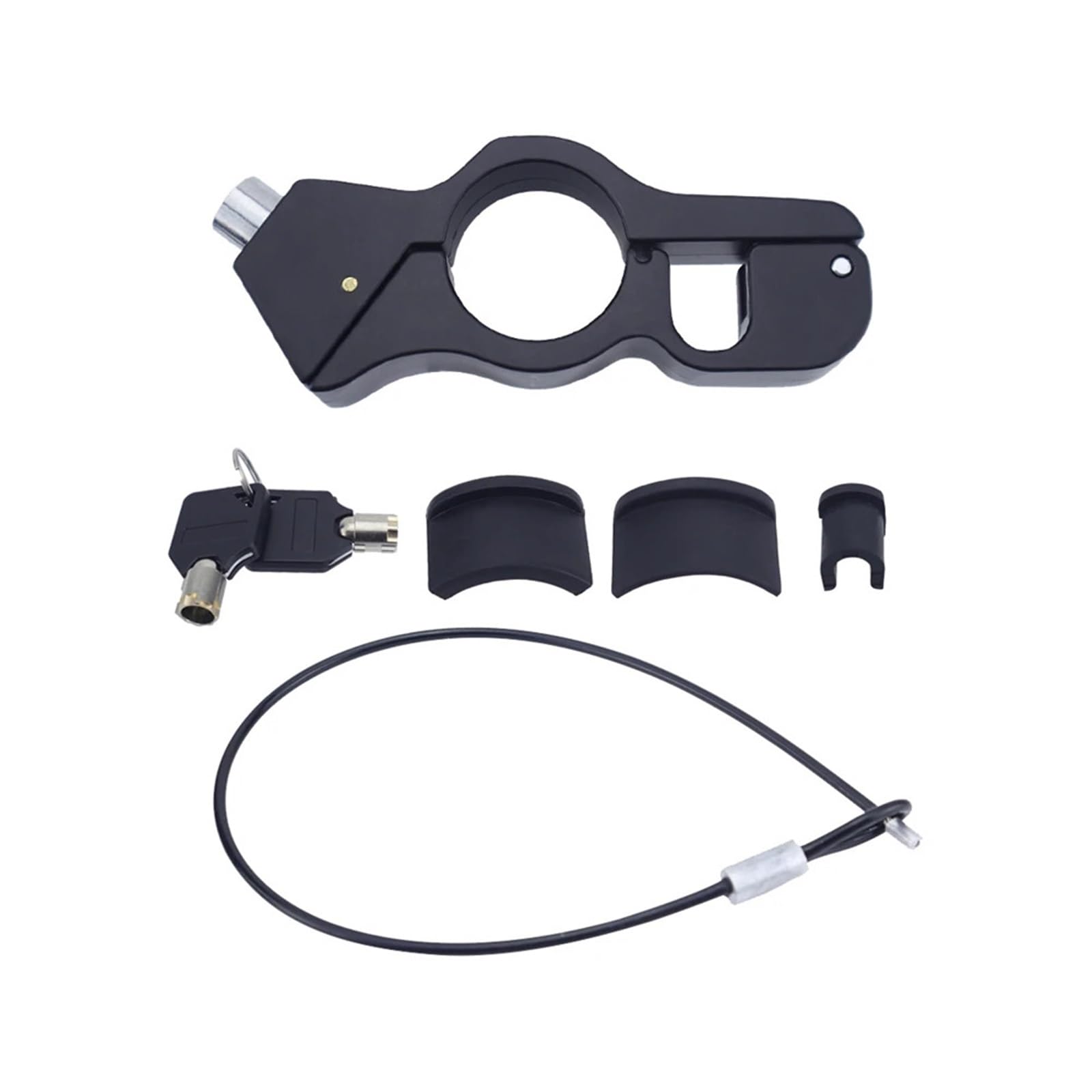 Motorcycle Handlebar Lock Motorcycle Grip Brake Lock Handlebar Throttle Scooter Moped Motorbike Lock Security(Black)