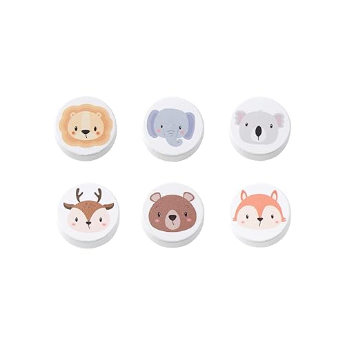 Mamimami Home Pomos de madera para cajones con tornillos, mango redondo para muebles para habitación de niños, 6 unidades, asas de madera de