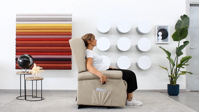 Poltrona Relax Elettrica EVERGREENWEB Con Poggiapiedi - Tessuto Grigio, 150 Kg - Foto 7