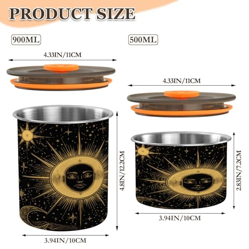 Canister de Café Hermético de Acero Inoxidable 30oz miniatura 2
