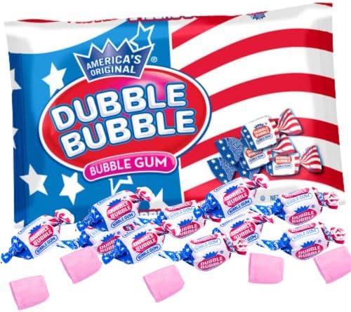 Patriotic USA Flag Wrapped Dubble Bubble Bubblegum: 11.5-Ounce Bag