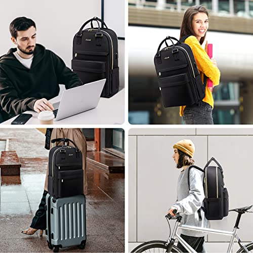 Image of LOVEVOOK Laptop Backpack for Women Girls, 15.6 Inch Waterproof Computer Backpack Student School Cute Bookbag Computer Bag