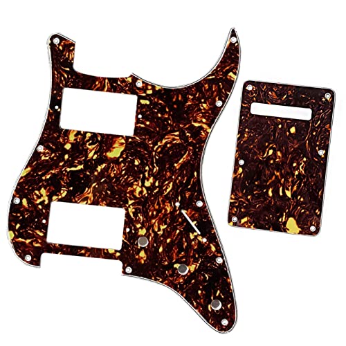 GaYouny Guitare de Tortue de Tortue 4ply Humbucker pickguard HH & Plate arrière de la Plaque arrière avec des vis for Fd… - Les Beatles, Paul McCartney, John Lennon, RIngo Starr, George Harrison GaYouny Guitare de Tortue de Tortue 4ply Humbucker pickguard HH & Plate arrière de la Plaque arrière avec des vis for Fd…