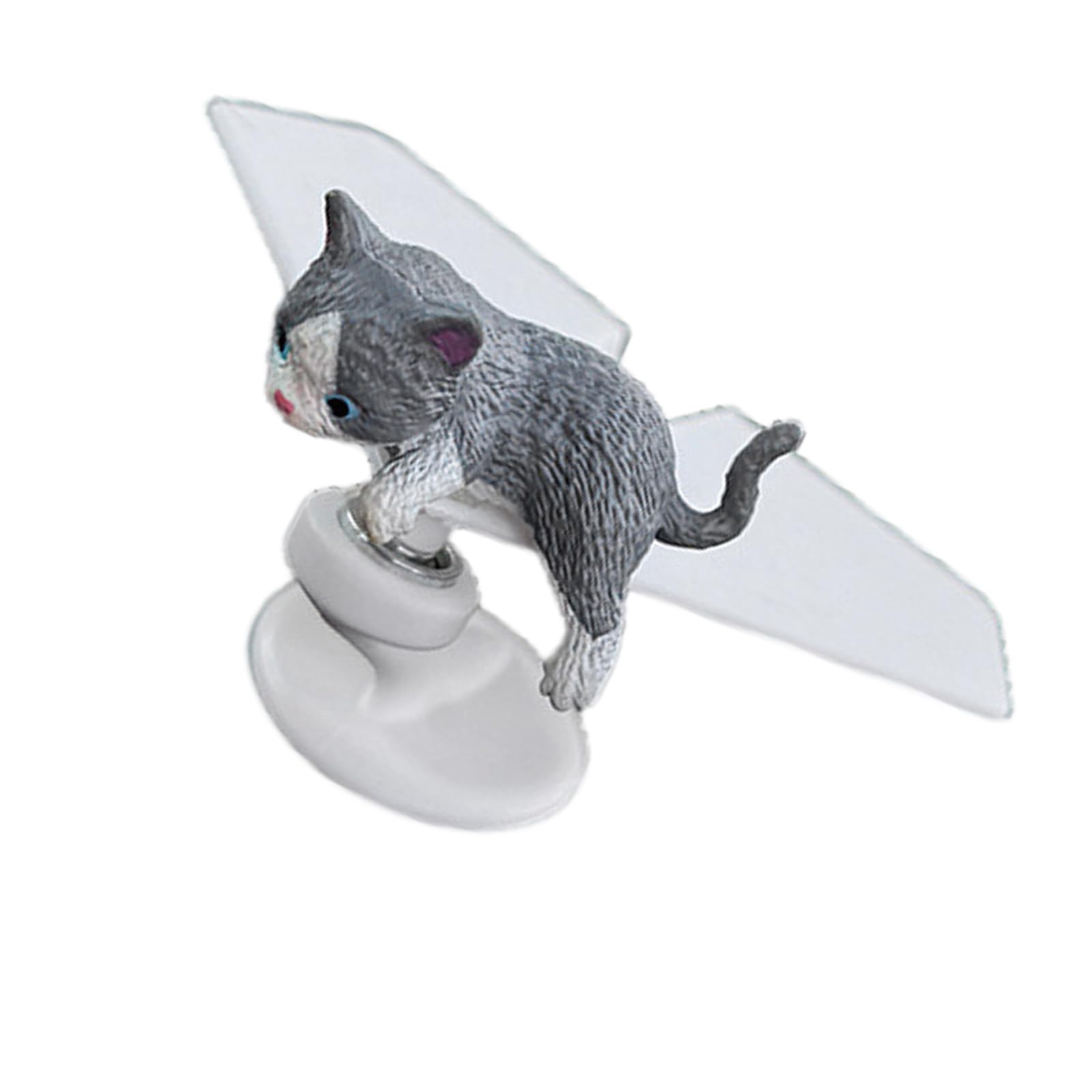 Hsioluted Rotating Plane Car Dashboard Ornament with Cats Figurine Strong Resin Craft Upgrades for Desk Decoration Swing Car Accessory
