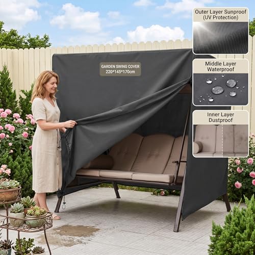 Funda impermeable para columpio de 3 plazas con protección UV 4