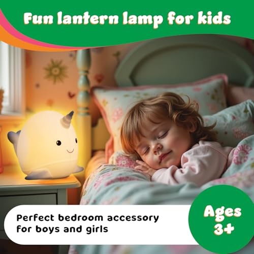 Veilleuse silicone tactile narval pour illuminer la chambre d'enfant avec douceur - 2