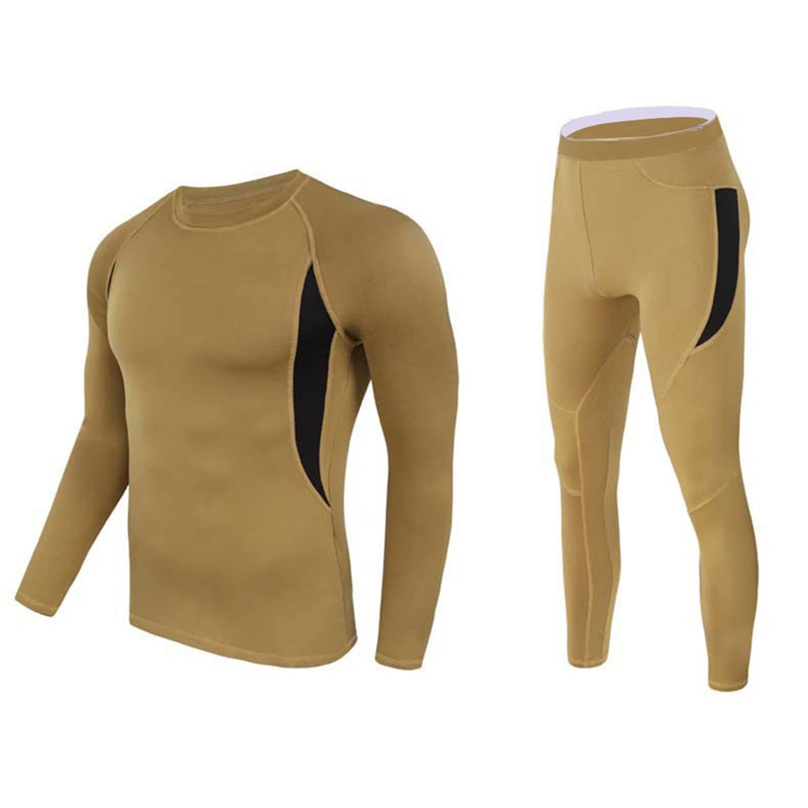 Mężczyźni Thermal Underwear Set, Men Outdoor Sports Function Breathable Training Cycling Thermo Underwear Long Johns, dla ekstremalnie zimnej pogody