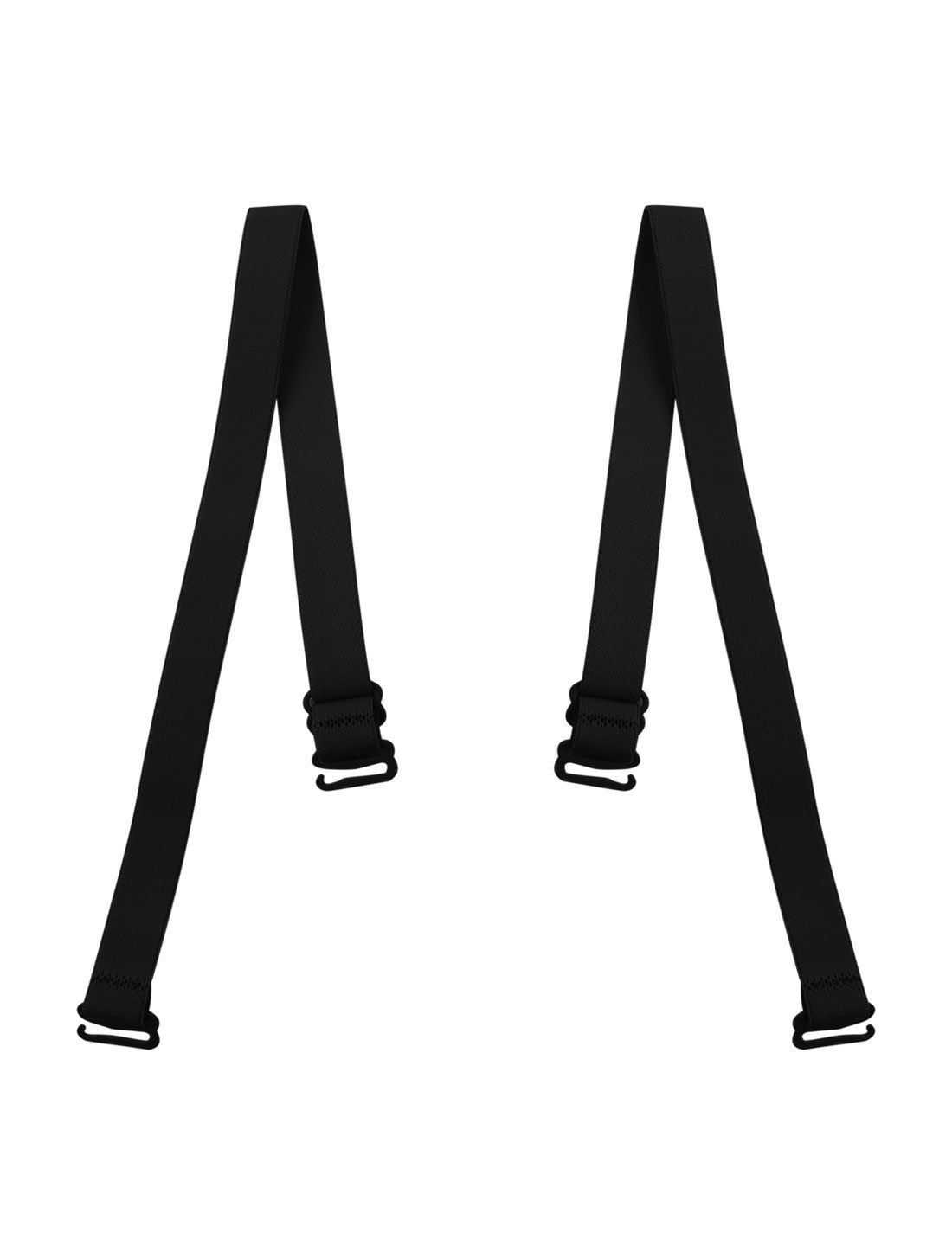 sourcing map Women Adjustable 1.5cm Elastic Band Bra Straps 2 Pairs Black