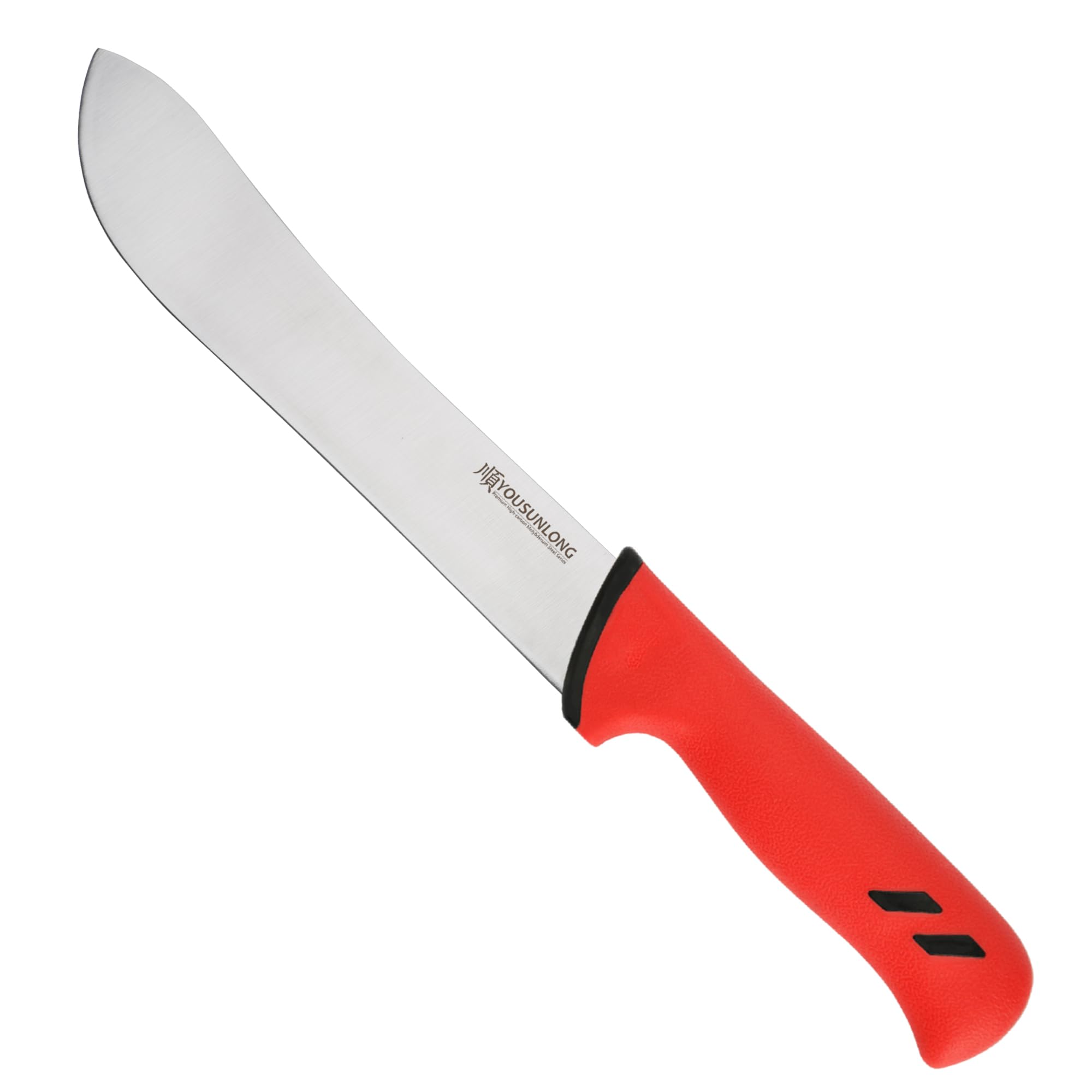 YOUSUNLONG Bullennase Brecher-Messer - Hochkohlenstoffhaltiger Molybdänstahl Klinge 203mm - Metzgerei-Fleischereimesser - Anti-Rutsch-Griff - Spezialisiert für Schlachthöfe