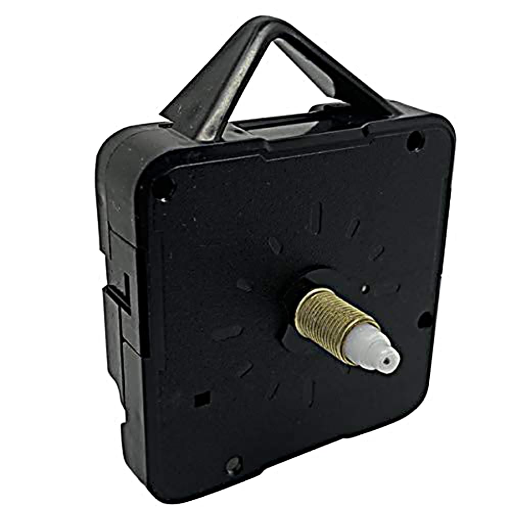 Dans Clock Shop Black New Replacement Non Ticking Quartz (Sweep) Clock Movement Mechanism Motor - Diy - Fittings - Various Sizes (Medium - 16Mm Total Spindle Length)