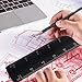 OSVJE 2 Pack Engineer Scale Ruler, 12-Inch Solid Aluminum Triangular Ruler Laser-Etched Drafting Tool for Civil Engineer, Draftsman, Black (1:10, 1:20, 1:30, 1:40, 1:50, 1:60)
