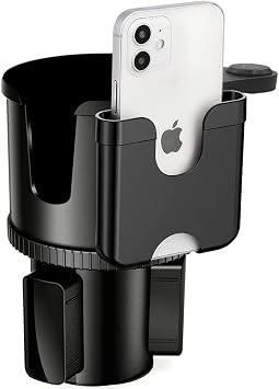Cup Holder Expander, Adjustable Car Cup Holder for Car with Phone Holder, Automotive Cupholders for for Yeti, Hydro Flasks Bottle with Expandable Base, Cars Cupholder Insert