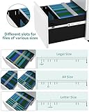 YITAHOME Mobile Filing Cabinet with 2 Lockable Drawers, Anti-tipping Rolling Filing Cabinet with Wheel for Home Office, Under Desk File Storage Cabinets for Letter/Legal/A4 Size, White, 51 x 39 x 71cm - Image 5