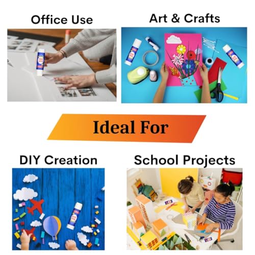 Image of Soni Officemate Glue Stick - 35gm | Pack of 3 | Strong-Hold, Quick-Drying PVP Adhesive | Multi-Purpose Use for School Projects, Art & Craft, DIY | Safe & Child-Friendly | Ideal for Office & Home Use