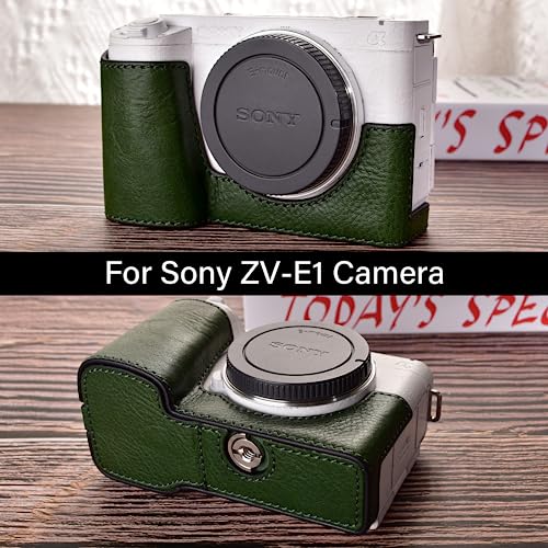 MUZIRI KINOKOO Sony ZV-E1 Case, Genuine Real Leather Half Case for Sony ZV-E1/ZVE1 Camera - Image 2