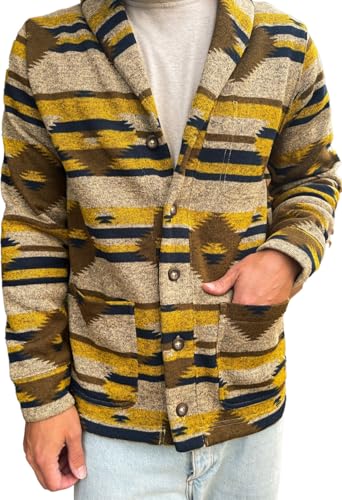 Junk Food - Mens Lowry Long Sleeve Sweater Fleece Cardigan Sweater