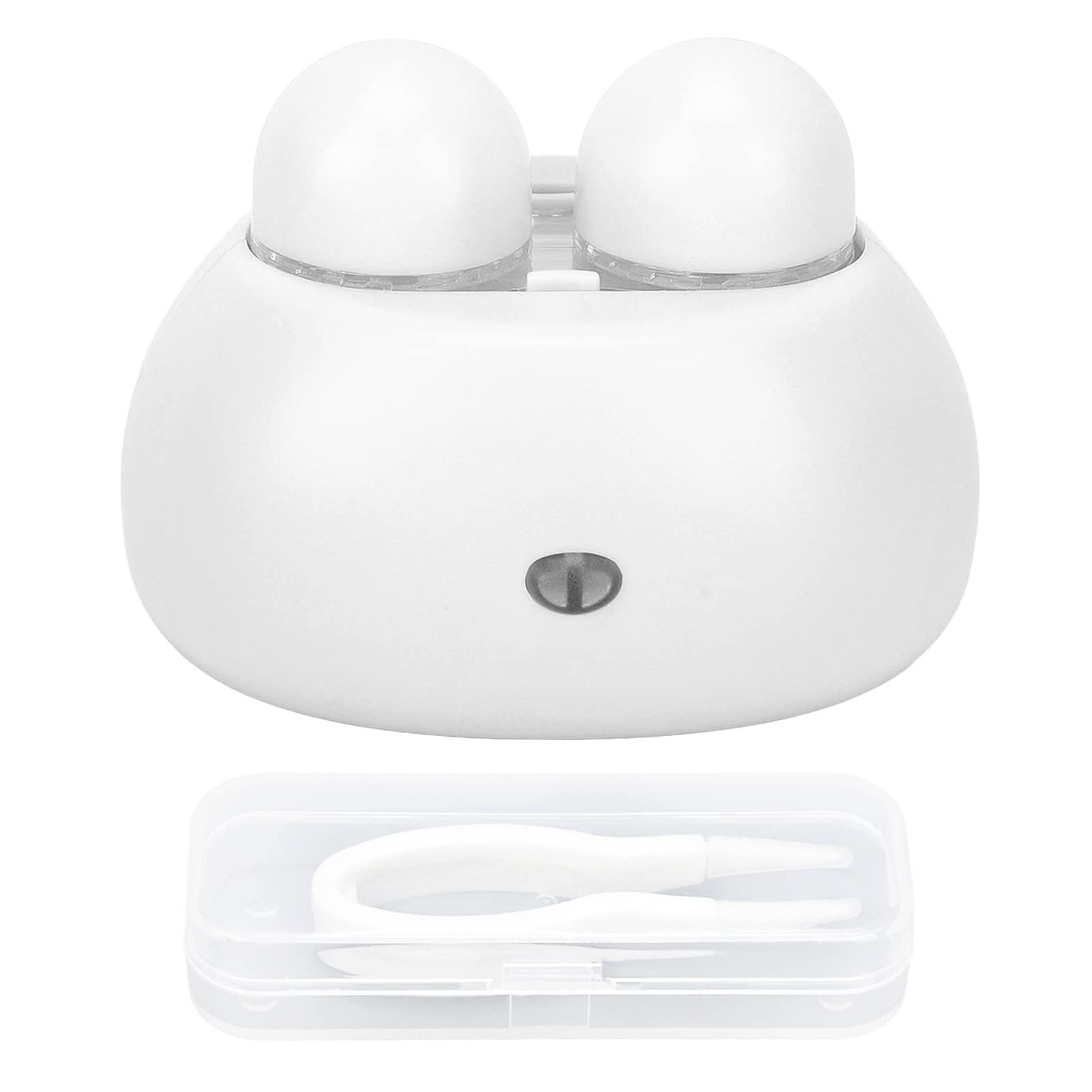 SYOSI Contact Lens Cleaner, Exquisite Small Portable Travel Rapid Vibration Electric Automatic Contact Lens, Cleaner Machine for Soft Contact Lenses for Travel Work Home Use (White)