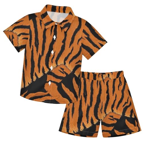 Image of Boccsty Red Strawberry Boy Summer Shorts Sets Hawaiian Toddler Boys T-Shirt & Pants 2 Pcs 3T-10T