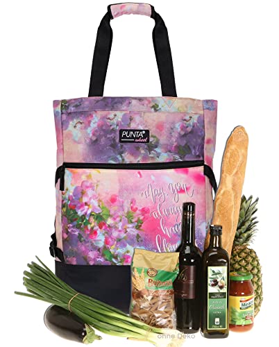 Einkaufstrolley Trolley groß Einkaufsroller faltbar Punta Wheel 35 Liter Volumen Alu Stange Schulter-Handgurte Auswahl… – Bild 3