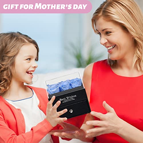 Elu Birthday Gifts Preserved Real Rose For Girlfriend Mom Women Wife Grandma With Necklace And Earings, Romantic Gifts For Wedding Anniversary #TOP3