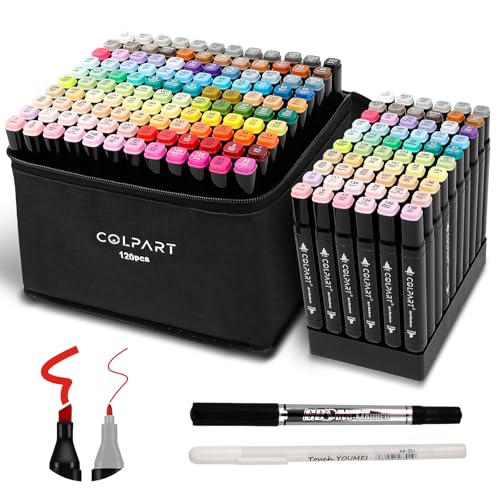 colpart 120-Farben Alkohol Marker Set...