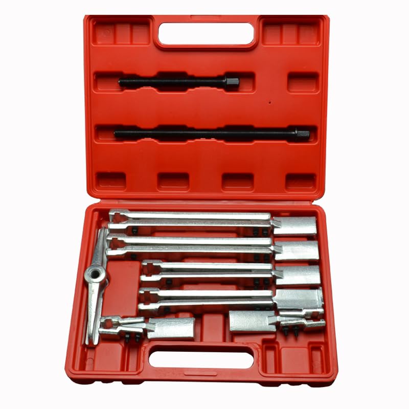 FOFLYRN 9-Piece 2-Jaw Gear Puller Set, Internal & External for Pulleys, Flywheels, Bearings & Gears Removal