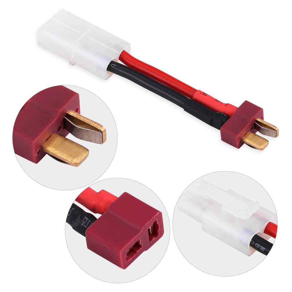 2 Pz/set T Spina Femmina/Maschio a Tamiya Maschio/Femmina Cavo Adattatore Connettore 14 AWG Filo Accessorio RC, Lunghezza 3.34 Pollici
