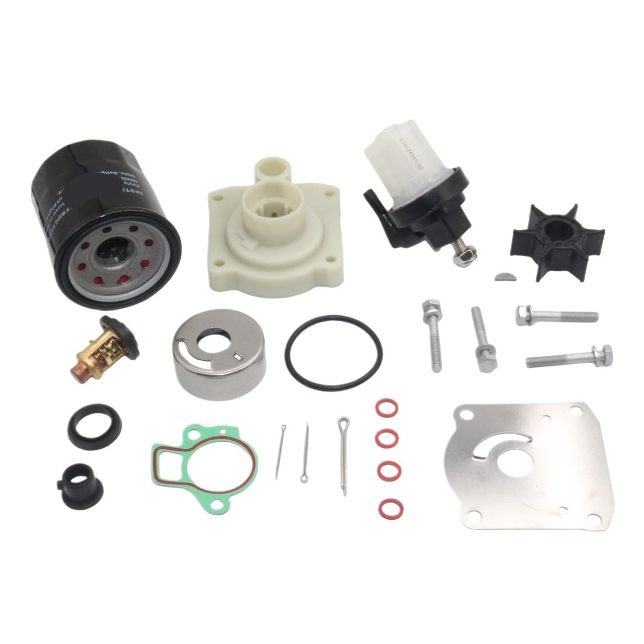 Kit de Mantenimiento fueraborda de 4 Tiempos 61N-W0078-14 61N-24560-10 5GH-13440-71 66M-12411 Compatible con Motores F 20 25