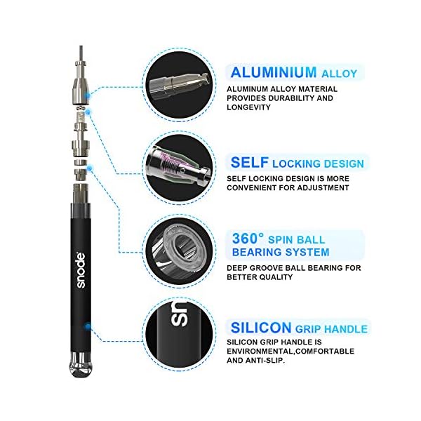 SNODE T18 Self-Locking Jump Rope, High Speed Skipping Rope, Lightweight Speed Rope with 2 Speed Rope Cables for Fitness Sports Training Workout