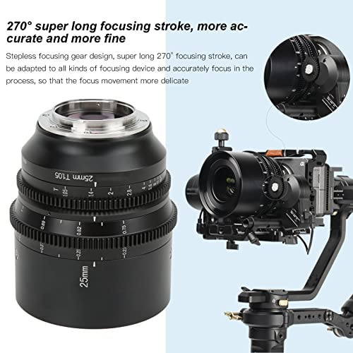 Metallkino-Objektiv, 13 Blatt mit stufenloser Öffnung, gedruckte Gleitposition auf Kinolinse mit Filmlinsenabdeckung – Bild 4