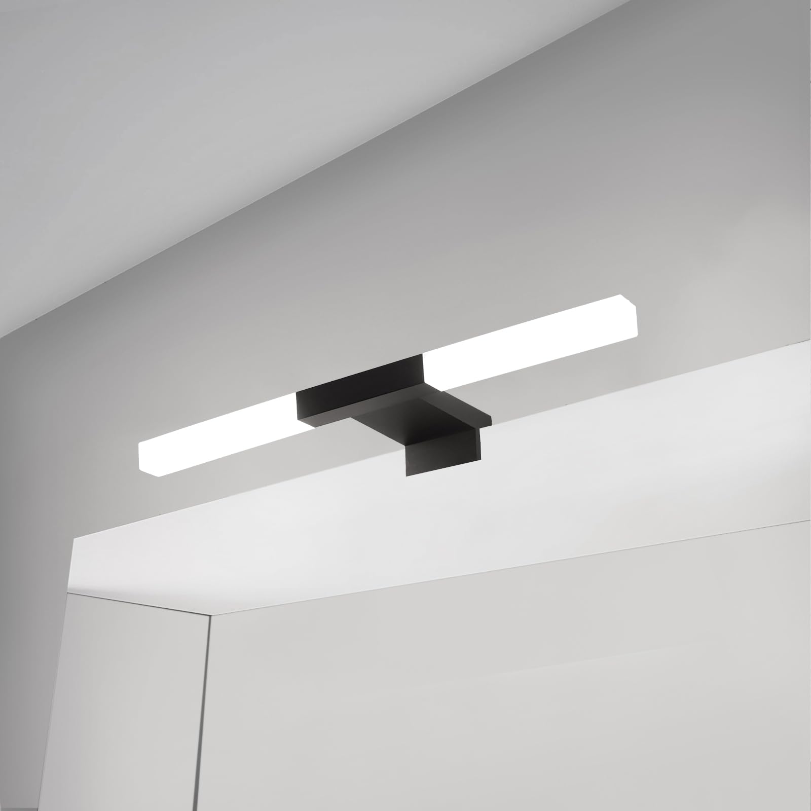 DEELUX LED Luz Espejo 28cm 5W 600 Lúmenes,Lámpara Espejo Baño Blanco Frío 6000K,Apliques Espejo de Baño,lampara pared IP44 Impermeable 230v