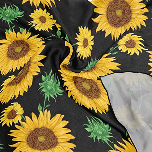 AUUXVA Square Scarf Floral Flower Sunflower Head Wrap Hair Scarves Neckerchief Headscarf for Woman, 60cm x 60cm14