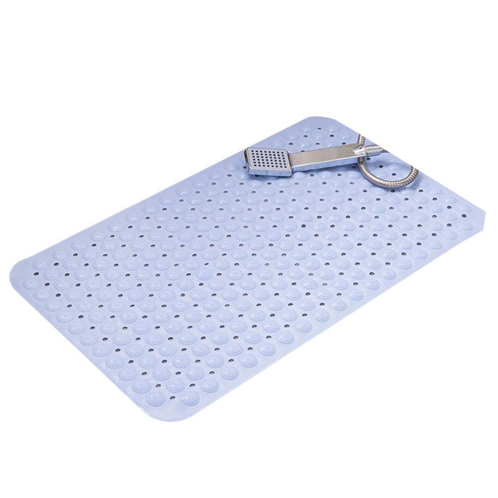 Alfombrilla de ducha de PVC antideslizante ecológica – Alfombra de baño suave antideslizante en 9 colores y 5 tamaños, 100 x 40 cm, azul #A para un uso seguro y cómodo