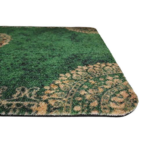 deco-mat Fußmatte Orient (40 x 60 cm, Grün) - rutschfeste und waschbare Fußmatte für außen/innen - saugstarke… – Bild 4