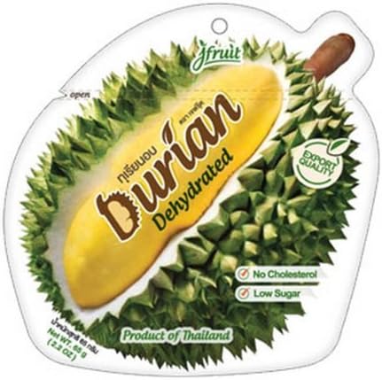 Freeze Dried Fruit Bulk , Durian / Jackfruit / Cantaloupe / Coconut / Mango - 65g (2.29 Oz) (Durian)