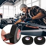 KIPTVO 2PCS Fabric Tape, Wiring Loom Harness Webbing, Adhesive Cloth Electrical Felt Tape for Car Motorcycle (32mmx15m) - Image 7