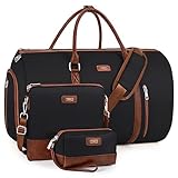 Convertible 2-in-1 Garment Bags for Travel, 50L Carry On Garment Duffle Bag With Shoe Compartment Large Weekender Bag for Women Men Hanging Suitcase Suit Travel Duffel Overnight Bags 4pcs Set