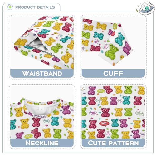 JUNZAN Bears with Bubbles Sweets Little Kids Hoodie Sweatshirt Crewneck Outerwear for Kids Camping 4T3