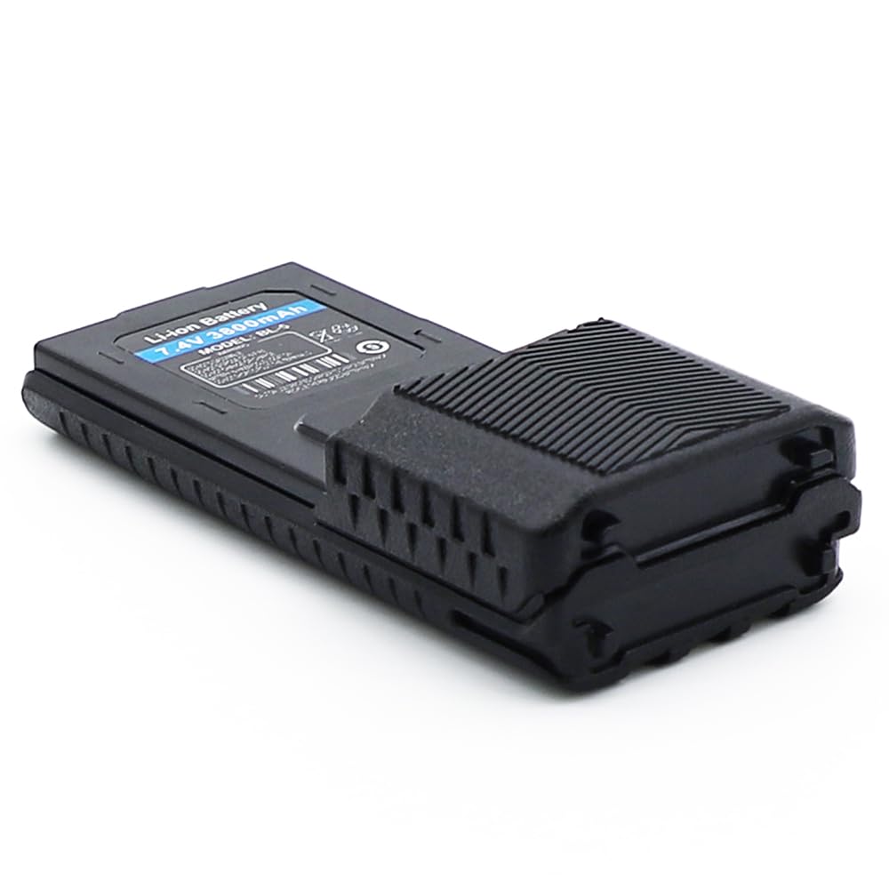 Batteria agli ioni di litio da 7,4 V, 3800 mAh, per radio Baofeng UV-5R UV-5R+ RD-5R BF-F8HP | Compatibile con Walkie Talkie DM-5R, BL-5, ricaricabile, grande capacità, caricatore USB incluso