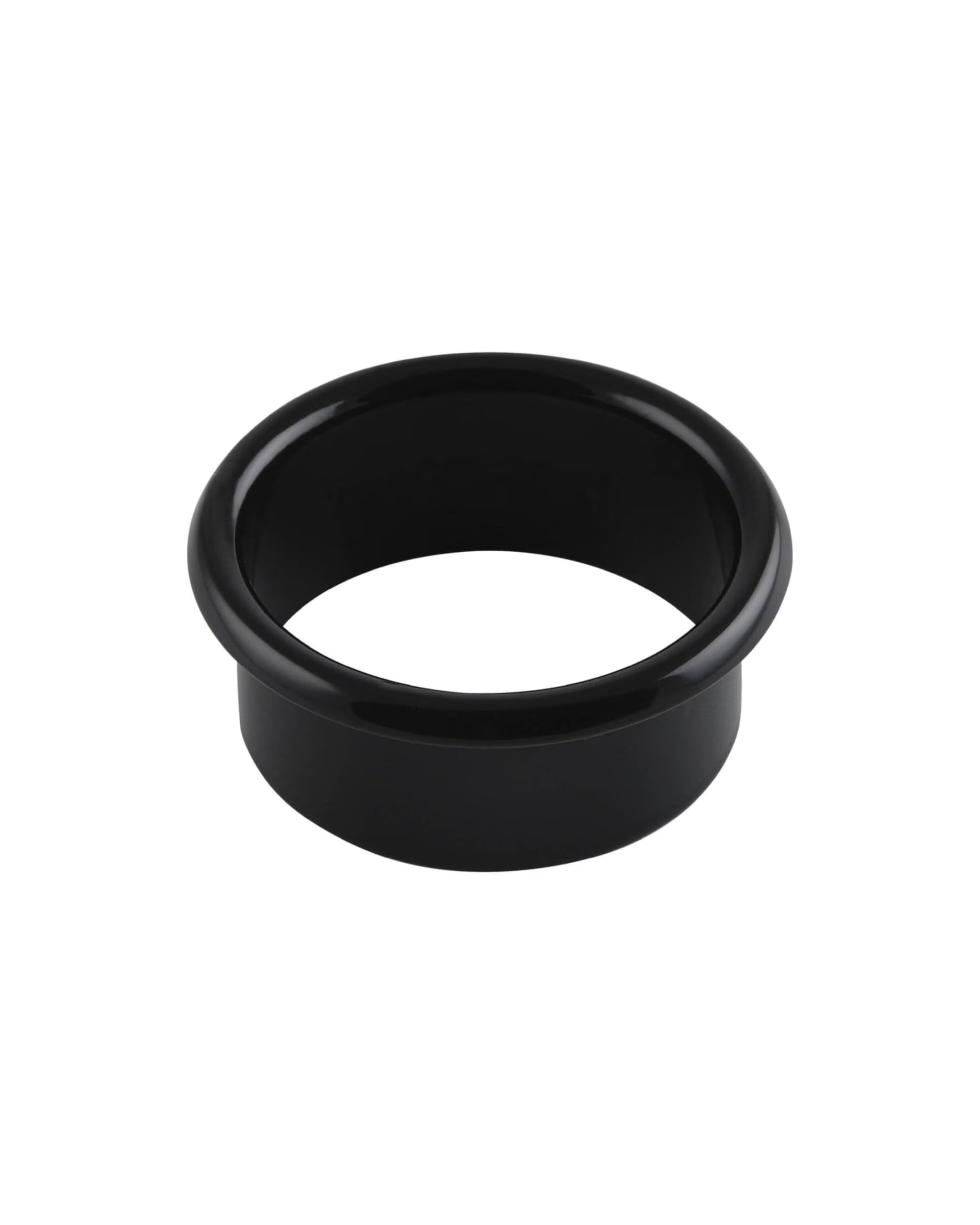 Gedotec Desk Cable Grommet | Brass Black | Diameter 35 mm | Made in Austria | Cable Passage for Gluing | Cable Guide Made of Solid Brass | 1 Piece Cable Guide