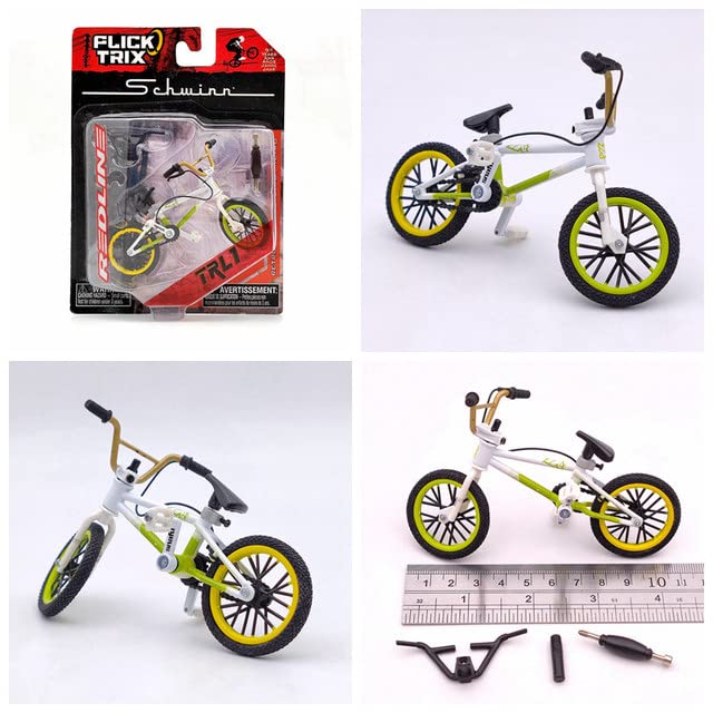 ТоуAE - TRIX Miniature BMX Finger Bike PREMIUM DeathTrap Bicycle Diecast Models Gifts Тоуs (Mirraco-White)