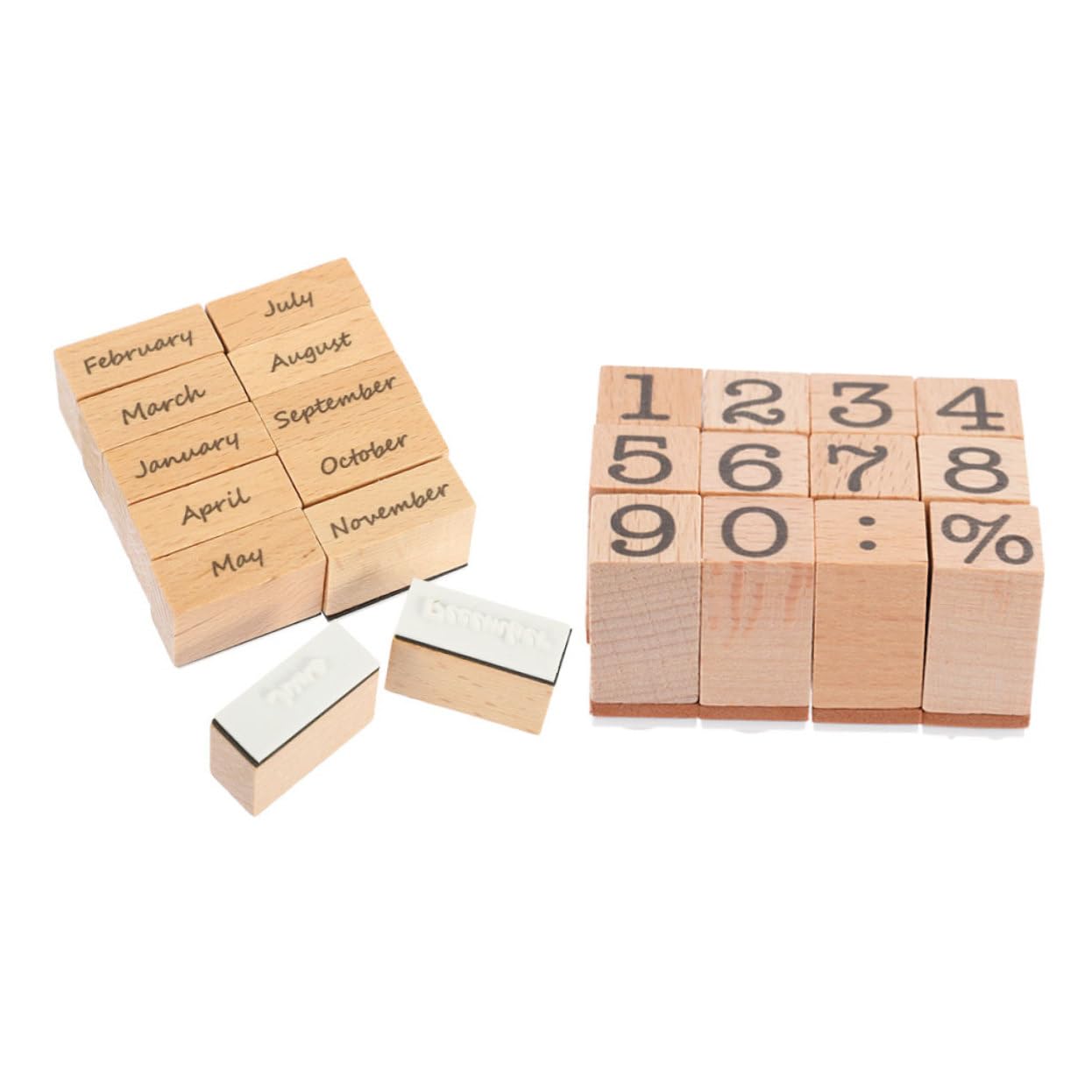 Uonlytech 8 Set Sigillo digitale in legno TIMBRI DEL DIART timbro pianificatore journaling data TIMPS DI RACCHBOBILE timbro fai da te del diario Stamper comune timbro del libro Di legno