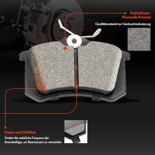 Frankberg 2x Bremsscheiben + 4x Bremsbeläge Hinterachse mit Bremsenschmiermittel Kompatibel mit A3 8P1 2003-2012 O.c.t.a.v.i.a II 1Z3 2004-2013 Golf V 1K1 2003-2009 Replace# 1H0698451