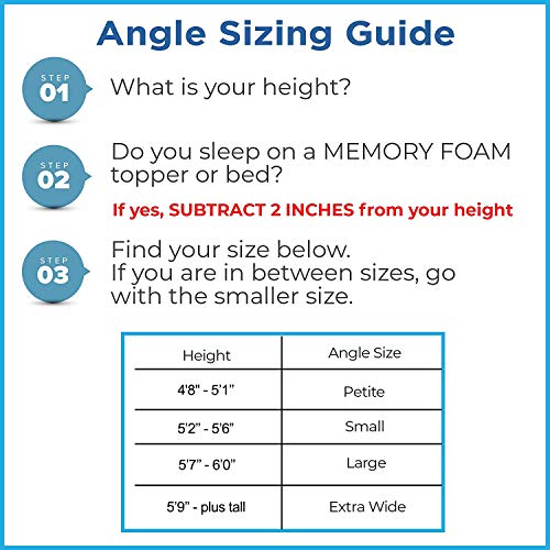 Back Support Systems The Angle Wedge Pillow for Sleeping | Medical Quality Memory Foam Pillow | Triangle Pillow Wedge for Legs | Knee Wedge Pillow | (Bamboo Cover, Extra Wide) - Thumbnail 7