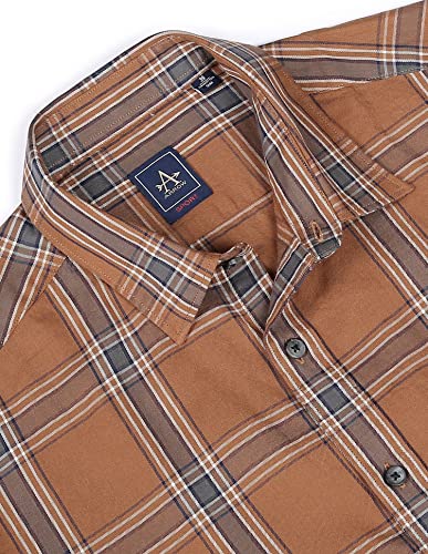 Image of Arrow Men's Cotton Checkered Slim Fit Shirt