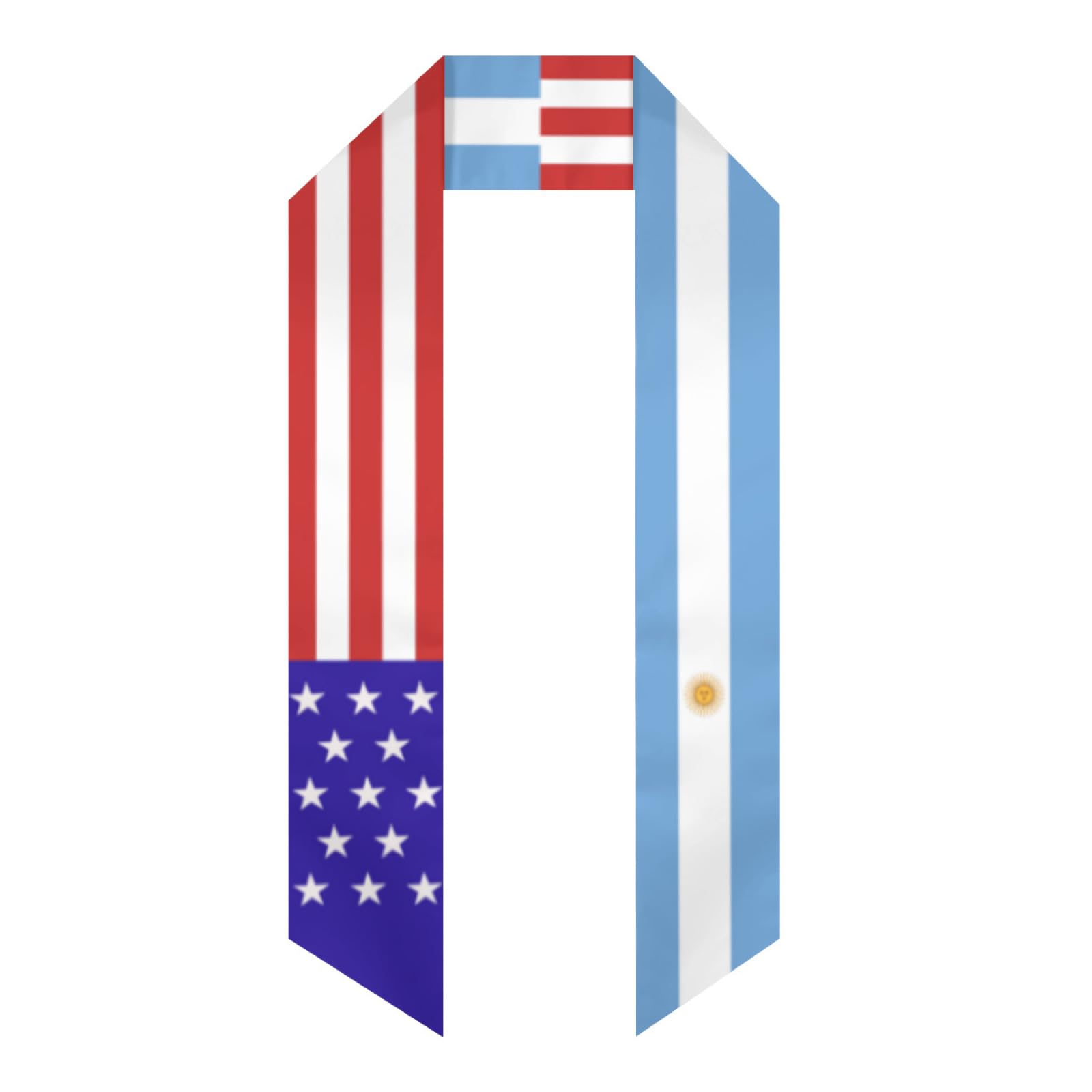 Argentina Argentinean America Flag Graduation Stole Sash Shawl for Men Women Thickened Duoble-sided Scarf Angled for International Students Teachers Study Aboard Graduate Gift 72 inches Unisex