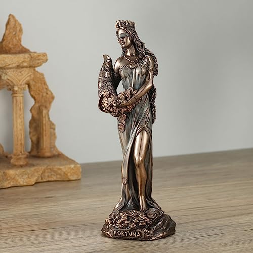 Estatua de resina con acabado bronce frío 6 1/8 pulg miniatura 3