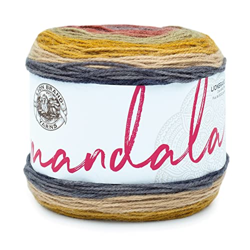 Image of Lion Brand Yarn, Mandala DK Lightweight Yarn for Knitting, Crochet, and Crafts, Centaur, 1 Pack, Self-Striping Acrylic Fiber for Baby Blankets, Multicolor Shawls and Variegated Cardigans