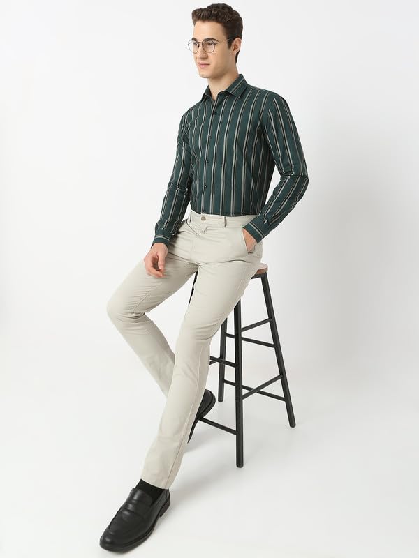 Image of Men's Striped Cotton Formal Shirt